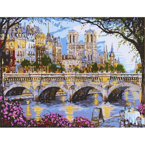 Afternoon By The River Seine - Canvastly DIY Paint By 
