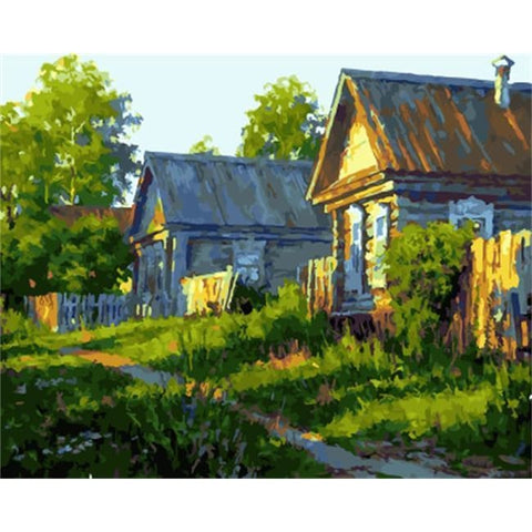 Image of Barns in the Sunshine – Canvastly DIY Paint by Numbers - 