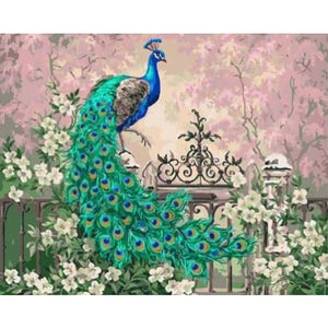 Blue Peacock - Canvastly DIY Paint By Numbers - 