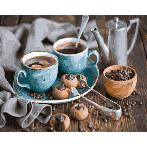 Image of Coffee and Chocolate – Canvastly DIY Paint by Numbers - no 