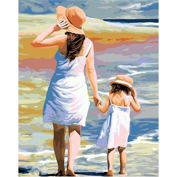 Day At The Beach - Canvastly DIY Paint By Numbers - 