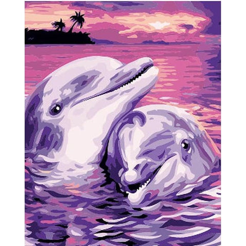 Image of Dolphin Lover’s - Canvastly DIY Paint By Numbers - 