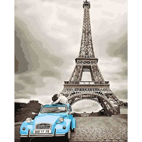Image of Eiffel Blue - Canvastly DIY Paint By Numbers - 