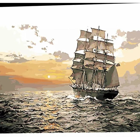 Filling the Sails – Canvastly DIY Paint By Numbers - 40X50 
