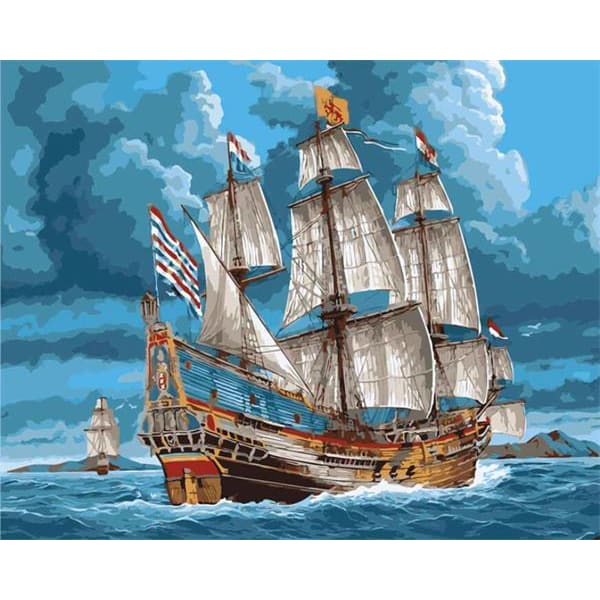 Frigate – Canvastly DIY Paint By Numbers - 40X50cm/16X20’’ -