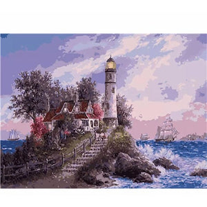 Lighthouse – Canvastly DIY Paint By Numbers - 40X50 