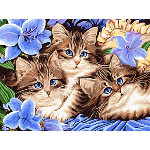 Image of Little Kittens - Canvastly DIY Paint By Numbers - 