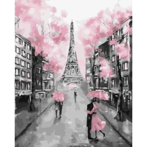 Image of Pink Paris – Canvastly DIY Paint By Numbers - 
