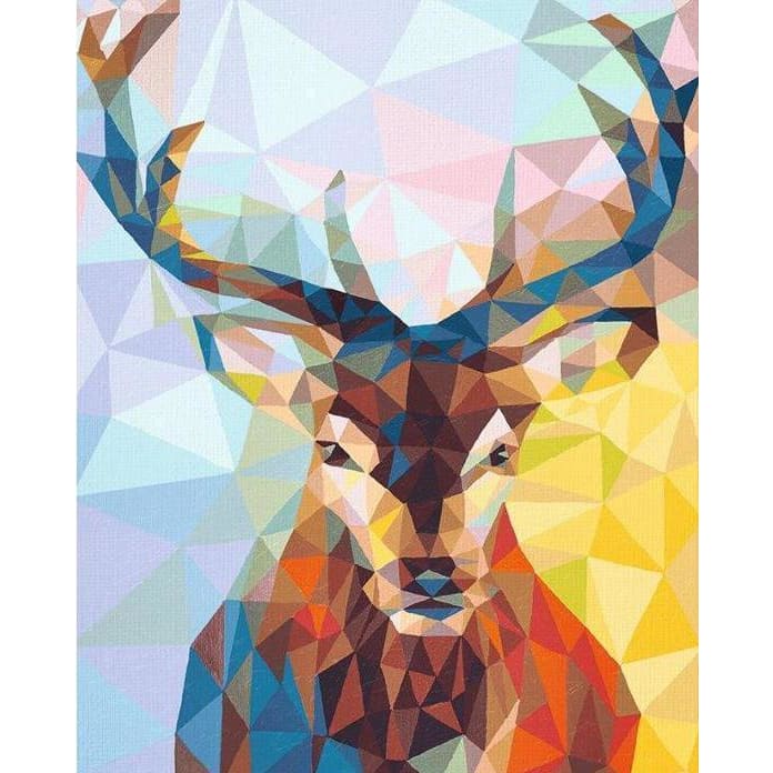 Polygon Deer - Canvastly DIY Paint By Numbers - 