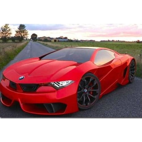 Red BMW – Canvastly DIY Paint By Numbers - 40X50cm/16X20’’ -