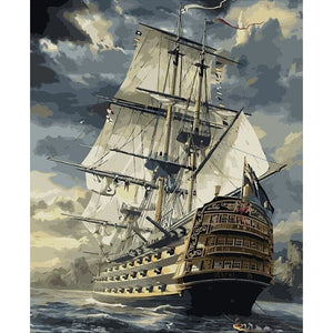 Sailing Ship - Canvastly DIY Paint By Numbers - 