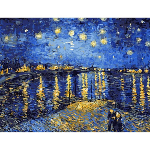 Image of Starry Night Over the Rhone - Canvastly DIY Paint By Numbers