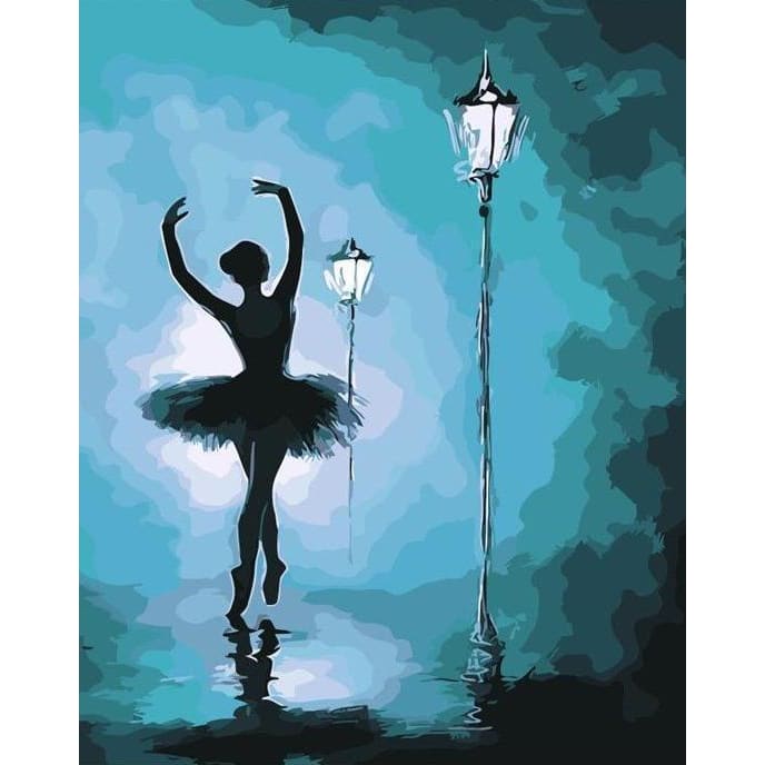 Street Light Ballet - Canvastly DIY Paint By Numbers - 