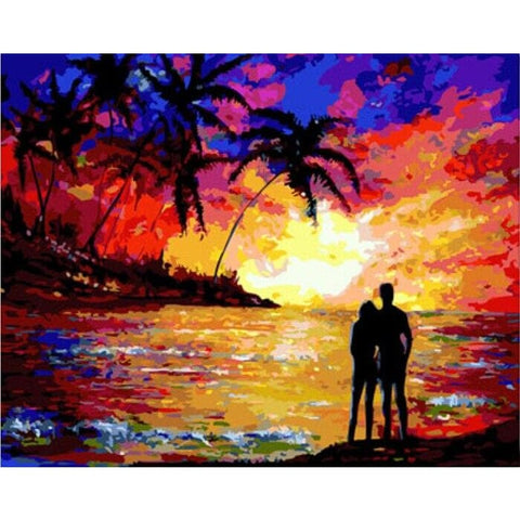 Image of Together at the Beach – Canvastly DIY Paint By Numbers - 