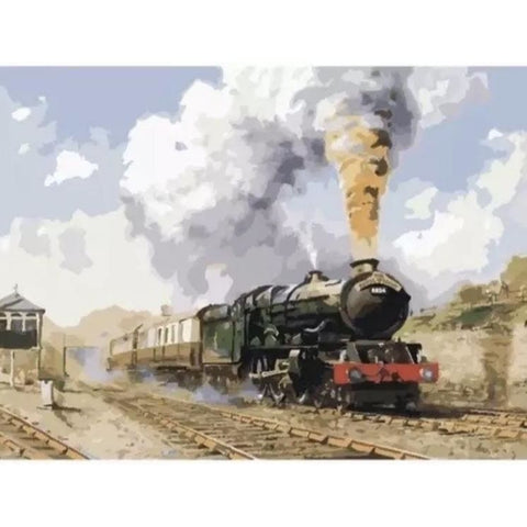 Image of Train – Canvastly DYI Paint By Numbers - 40X50cm/16X20’’ / 