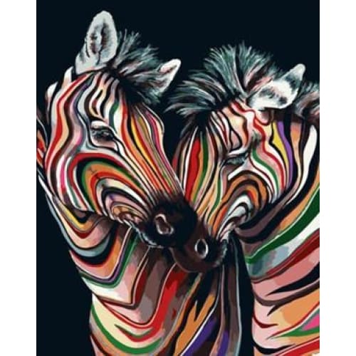 Two Zebras – Canvastly DIY Paint By Numbers - 