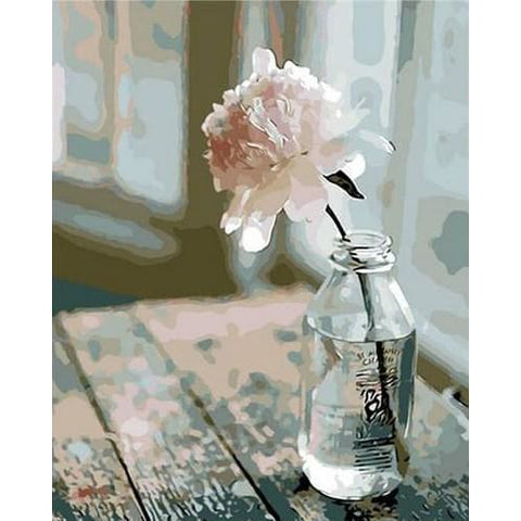 Image of White Flower - Canvastly DIY Paint By Numbers - 
