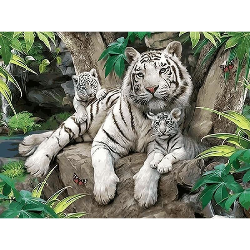 White Tiger - Canvastly DIY Paint By Numbers - 