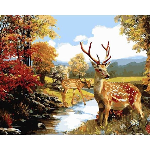 Image of Wild Deers – Canvastly DIY Paint By Numbers - 