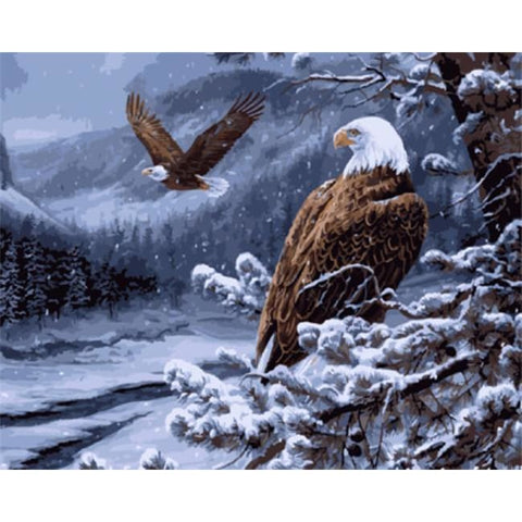 Image of Winter Eagles – Canvastly DIY Paint by Numbers - 