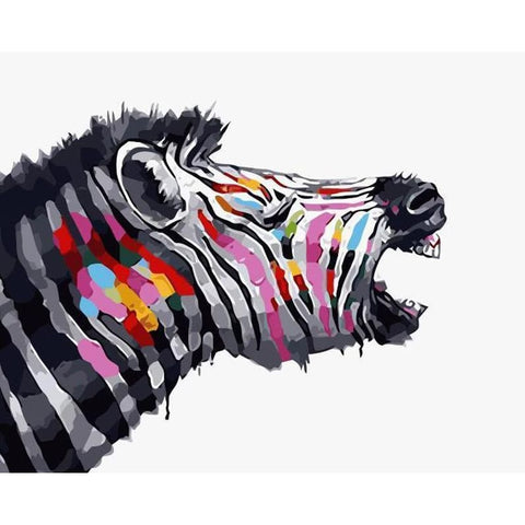 Image of Zebra - Canvastly DIY Paint By Numbers - 40x50cm/16x20’’